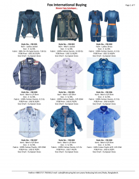 Woven Tops Catalogue with Price output. 